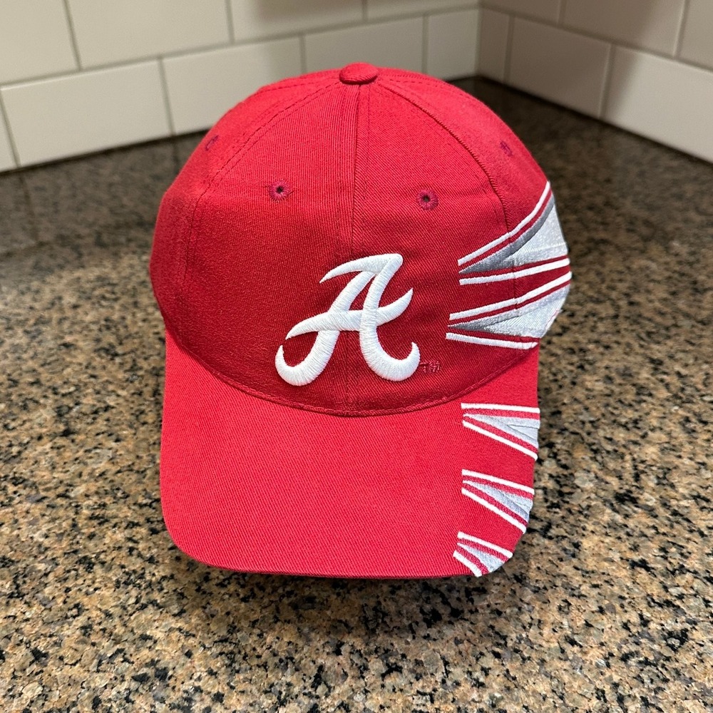 Vintage Alabama Crimson Wraparound Logo Tide Top of the World Hat Strap back Red